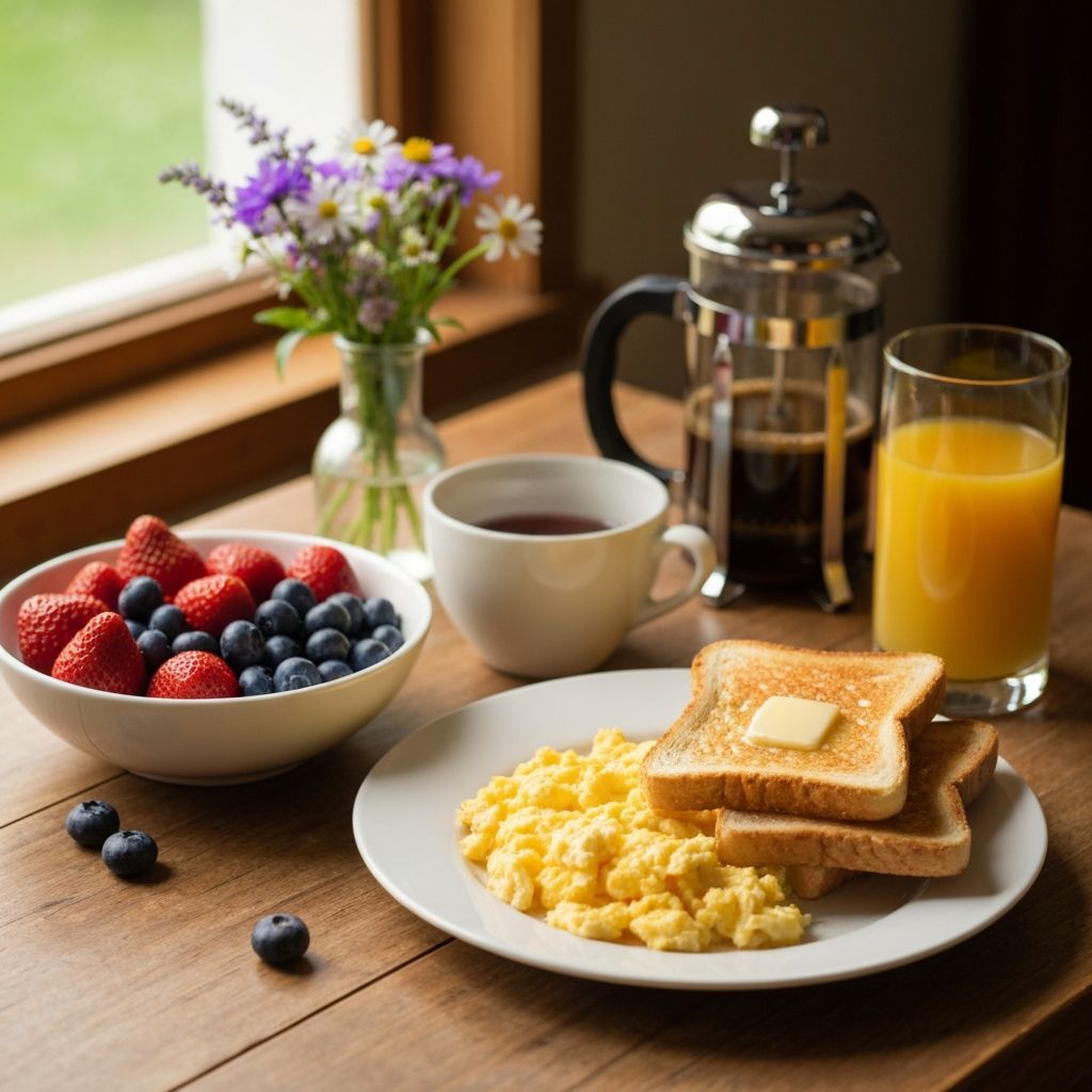 Fresh homemade breakfast served daily