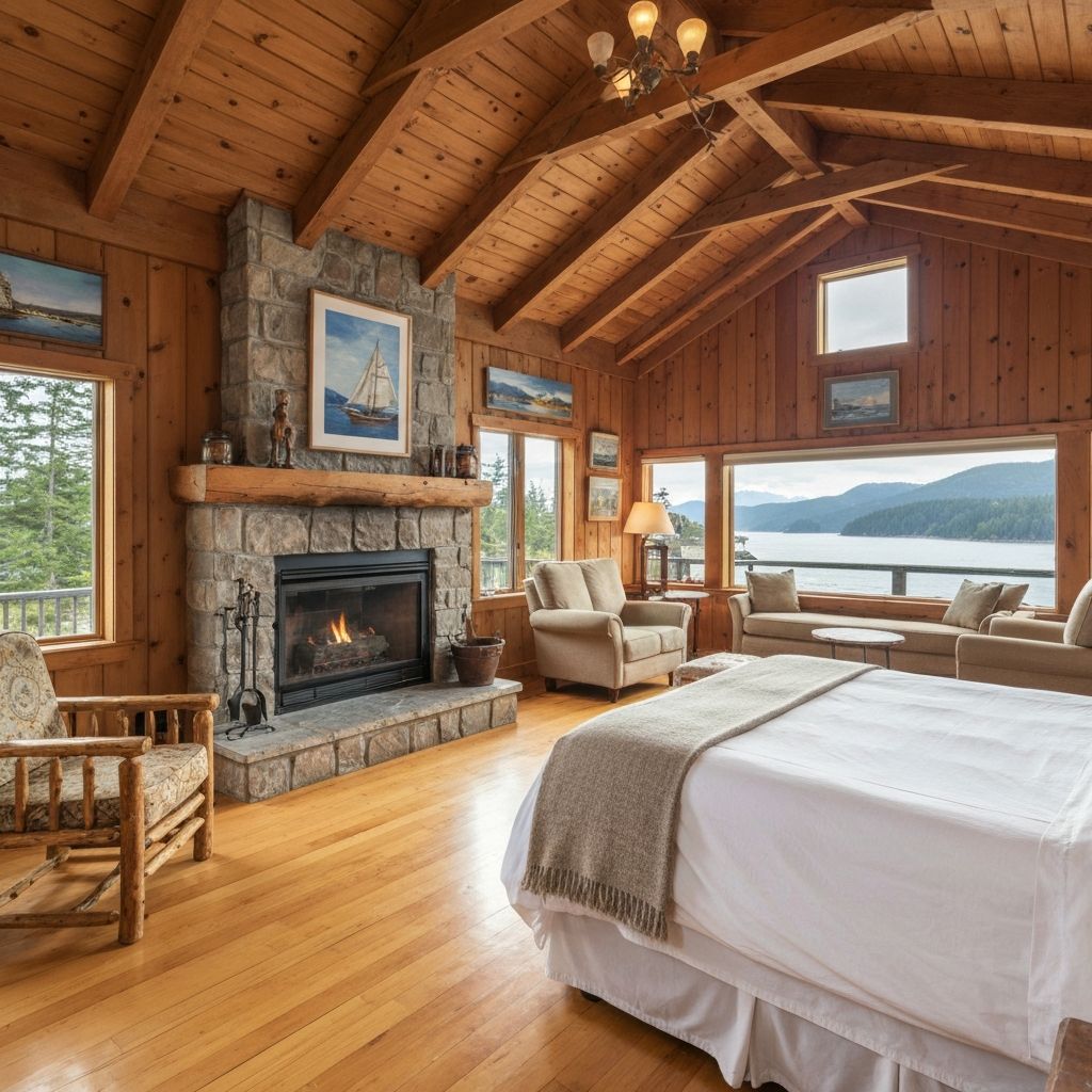 Comfortable Bay Suite bedroom with premium linens